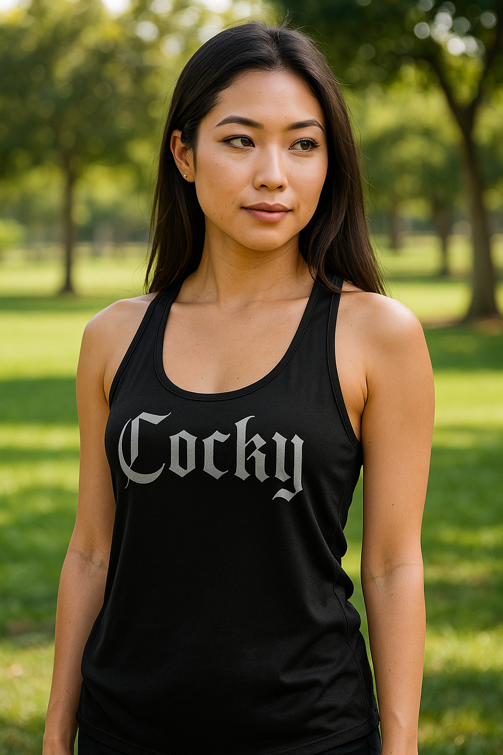 Cocky Racerback Tank