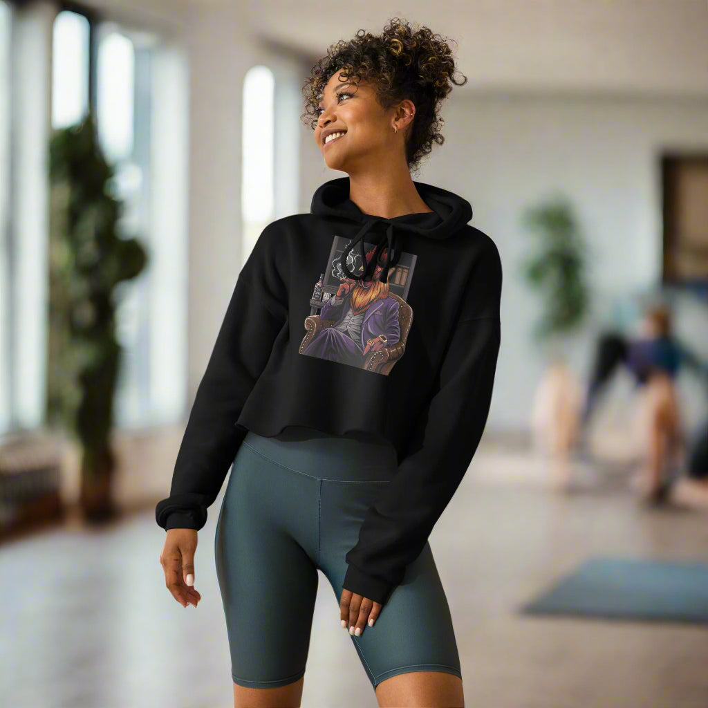 Smokin' Cock Crop Hoodie