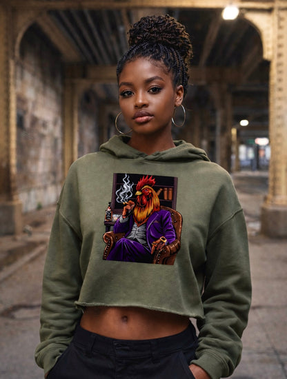 The Cock Boss Crop Hoodie