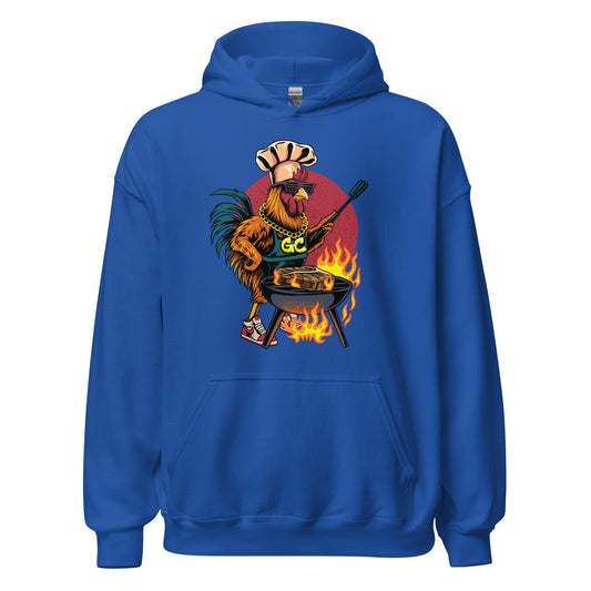 Blue graphic streetwear hoodie